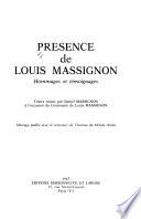 Présence de Louis Massignon