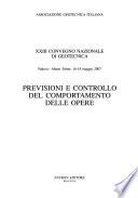 Previsioni e controllo del comportamento delle opere
