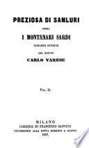 Preziosa di Sanluri, ossia, I montanari sardi