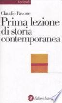 Prima lezione di storia contemporanea