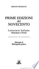 Prime edizioni del Novecento