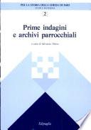 Prime indagini e archivi parrocchiali