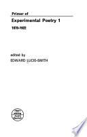 Primer of Experimental Poetry: 1870-1922