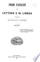 Primi esercizi di lettura e di lingua saggio di Giovanni Codemo