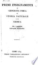 Primi insegnamenti di geografia fisica, di storia naturale e di chimica