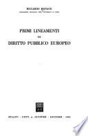 Primi lineamenti di diritto pubblico europeo