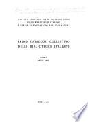 Primo catalogo collettivo delle biblioteche italiane