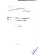 Primo catalogo collettivo delle biblioteche italiane