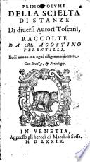 Primo vol d. scielta di stanza di diversi Autori Toscani
