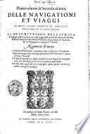 Primo volume, & Seconda editione DELLE NAVIGATIONI ET VIAGGI