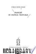 Principî di critica testuale