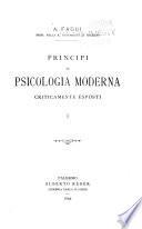 Principi di psicologia moderna criticamente esposti
