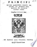 Principi, duchi, marchesi, conti, signori et baroni del regno di Sicilia citra Faro