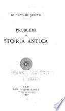 Problemi di storia antica
