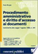 Procedimento amministrativo e diritto d'accesso ai documenti