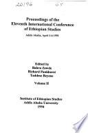 Proceedings of the Eleventh International Conference of Ethiopian Studies