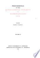 Proceedings of the International Congress of Mathematicians, 1954, Amsterdam, September 2-September 9