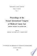 Proceedings of the ... International Congress of Medieval Canon Law