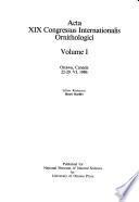 Proceedings of the International Ornithological Congress