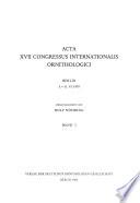 Proceedings of the International Ornithological Congress