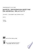 Proceedings of the Third Marcel Grossmann Meeting on General Relativity