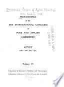 Proceedings of the XIth International Congress of Pure and Applied Chemistry: Chemistry in relation to medicine and theropeutics [sic], chemistry in relation to fuel, power and transport