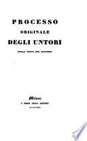 Processo originale degli Untori nella peste del 1630
