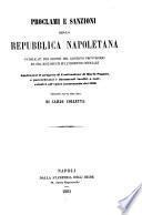 Proclami e sanzioni della repubblica Napoletana pubblicati per ordine del Governo provvisorio ed ora ristampati sull'edizione officiale