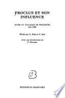 Proclus et son influence