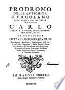 Prodroma delle antichita d' Ercolano