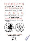 Prodromo delle antichità dʹErcolano ...