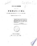 Produzioni relative al programma di tre quistioni geometriche proposto da un nostro professore
