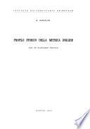 Profilo storico della metrica inglese