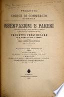 Progetto del Codice di commercio del regno d'Italia