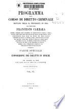 Programma del corso di diritto criminale