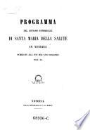 Programma del ginnasio patriarcale di Santa Maria della Saluta in Venezia