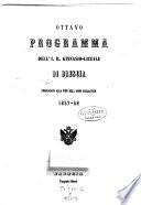Programma dell'I. R. Ginnasio-liceale di Brescia pubblicato alla fine dell'anno scolastico ...