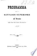 Programma dell' i. r. ginnasio liceale di Trento