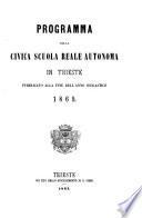 Programma Della Civica Scuola Reale Autonoma In Trieste