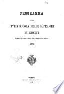 Programma della Civica Scuola Reale Superiore in Trieste