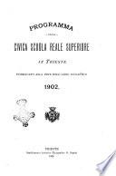 Programma della Civica Scuola Reale Superiore in Trieste