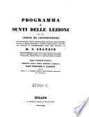 Programma o sunti delle lezioni di un corso di costruzione con applicazioni ... prima versione Italiana ... dall'ingegnere G[iuseppe] Cadolini
