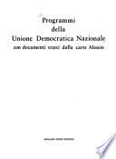 Programmi della Unione democratica nazionale
