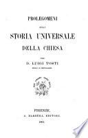 Prolegomeni alla storia universale della Chiesa