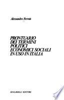 Prontuario dei termini politici, economici, sociali in uso in Italia
