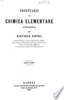 Prontuario di chimica elementare moderna per Raffaele Napoli