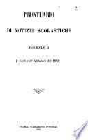 Prontuario di notizie scolastiche