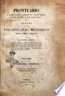 Prontuario di vocaboli attenenti a parecchie arti, ad alcuni mestieri, a cose domestiche, e altre di uso comune; per saggio di un vocabolario metodico della lingua italiana di Giacinto Carena