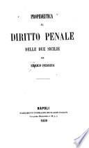 Propedeutica al diritto penale delle Due Sicilie