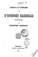 Proposta d'un programma per l'opinione nazionale italiana di Massimo Azeglio